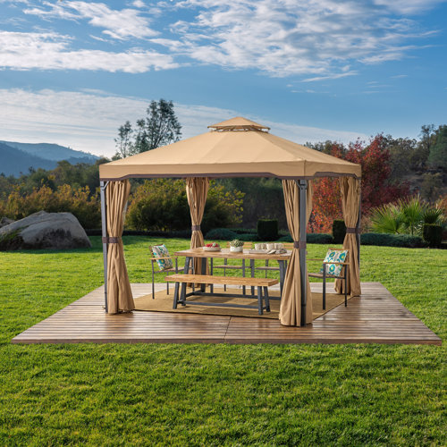 Red Barrel Studio® Franz 10 Ft. W x 10 Ft. D Iron Patio Gazebo & Reviews Wayfair
